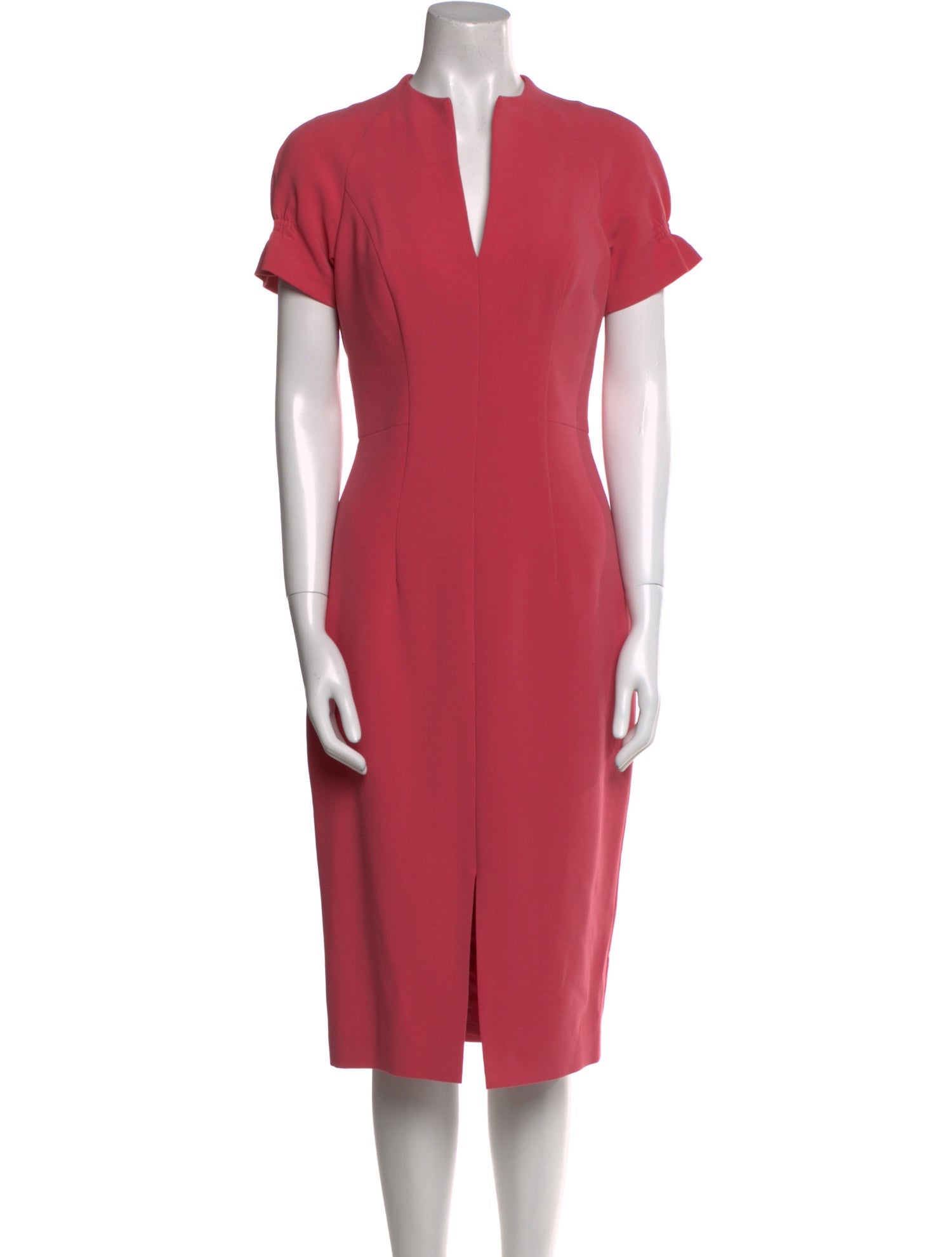 Black Halo V-Neck Midi Length Dress