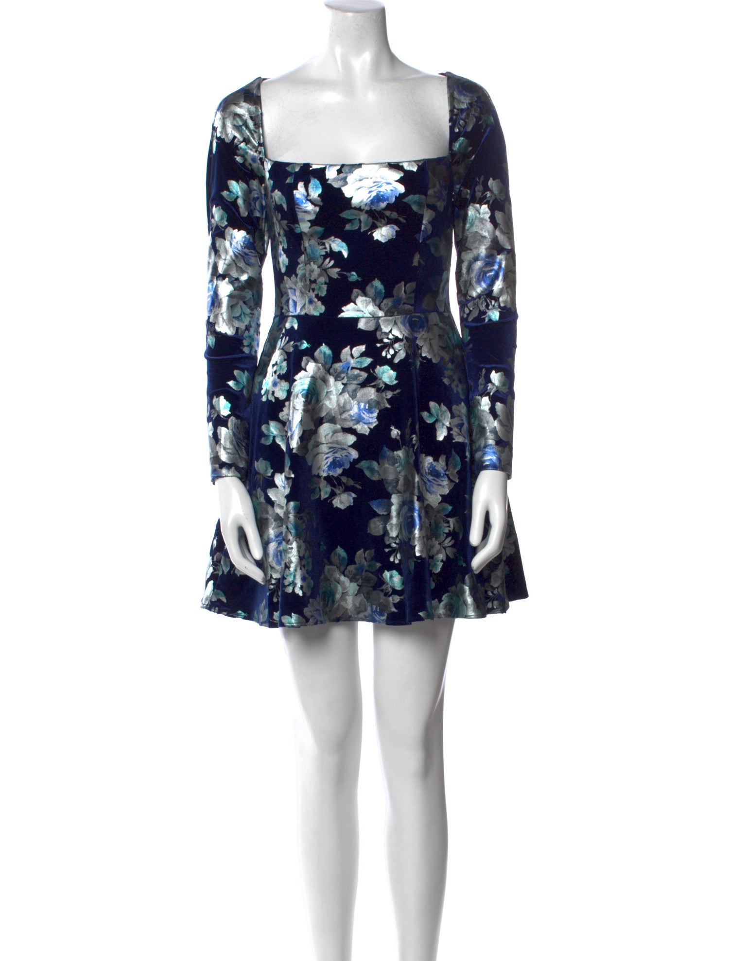 Black Halo Floral Print Mini Dress w/ Tags