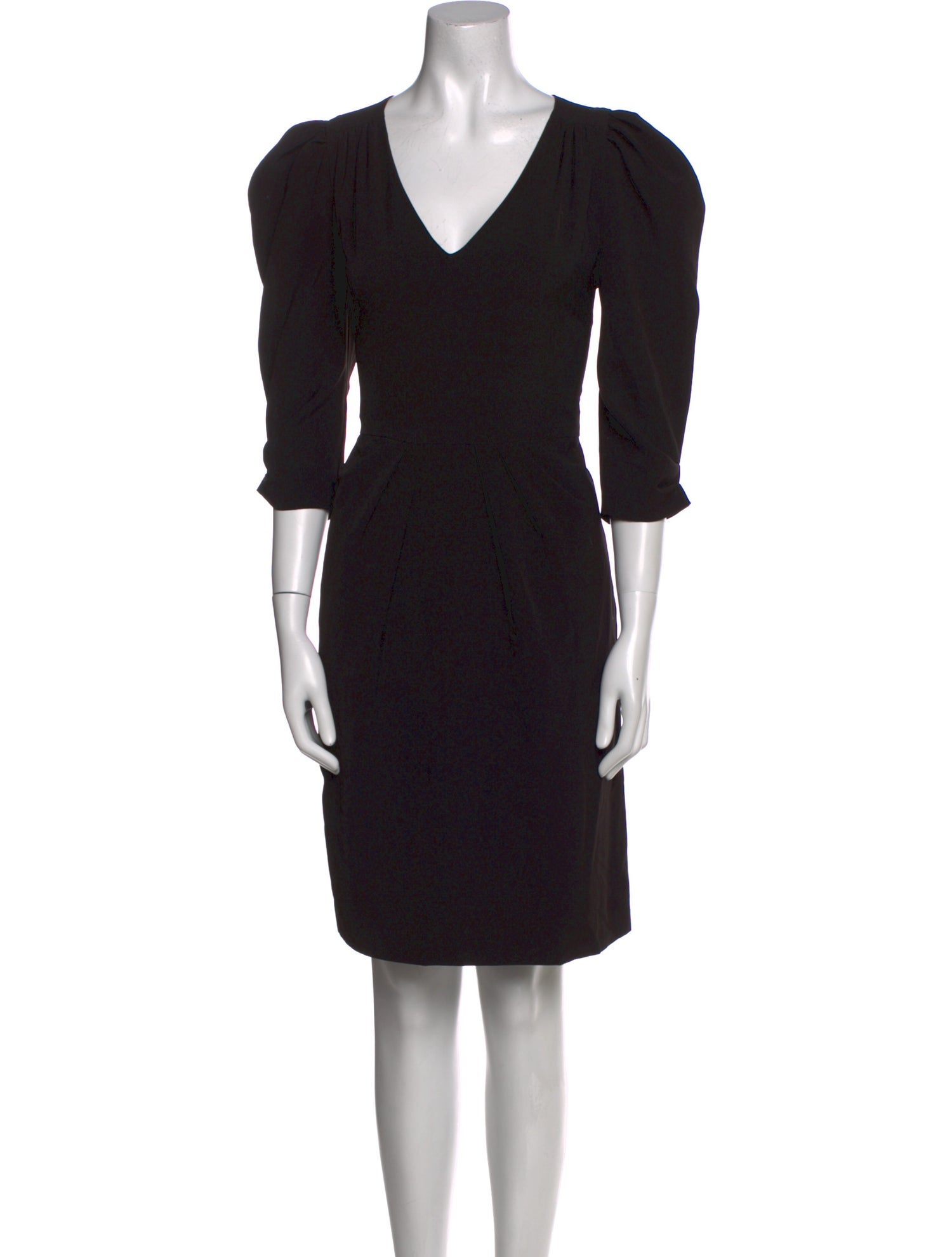 Black Halo V-Neck Knee-Length Dress
