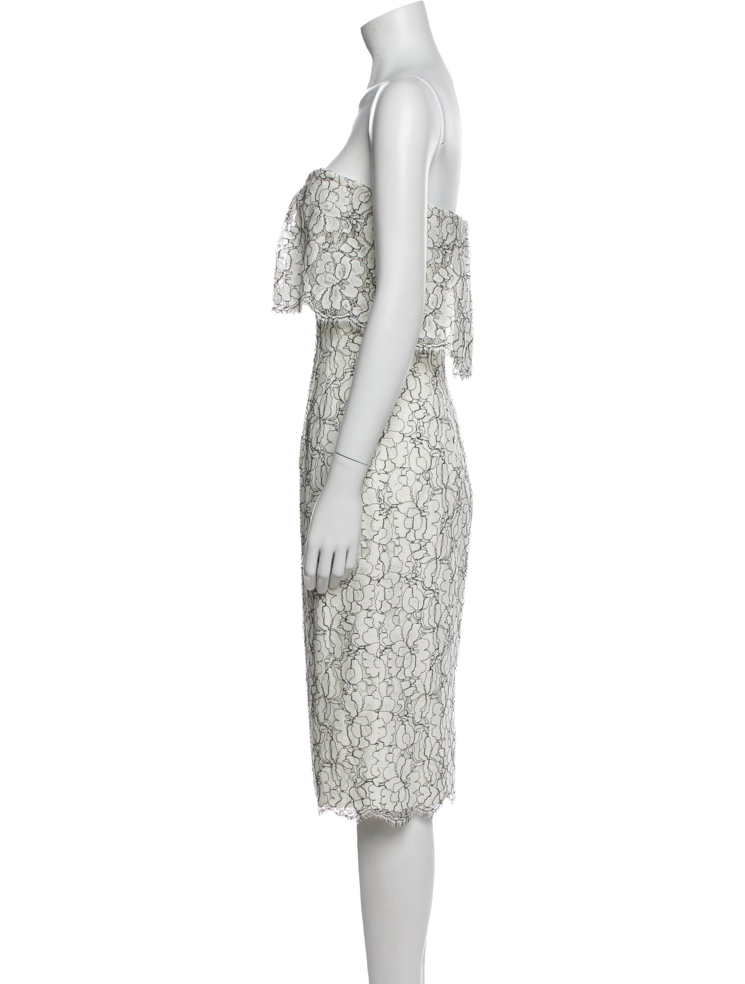 Black Halo Lace Pattern Mini Dress