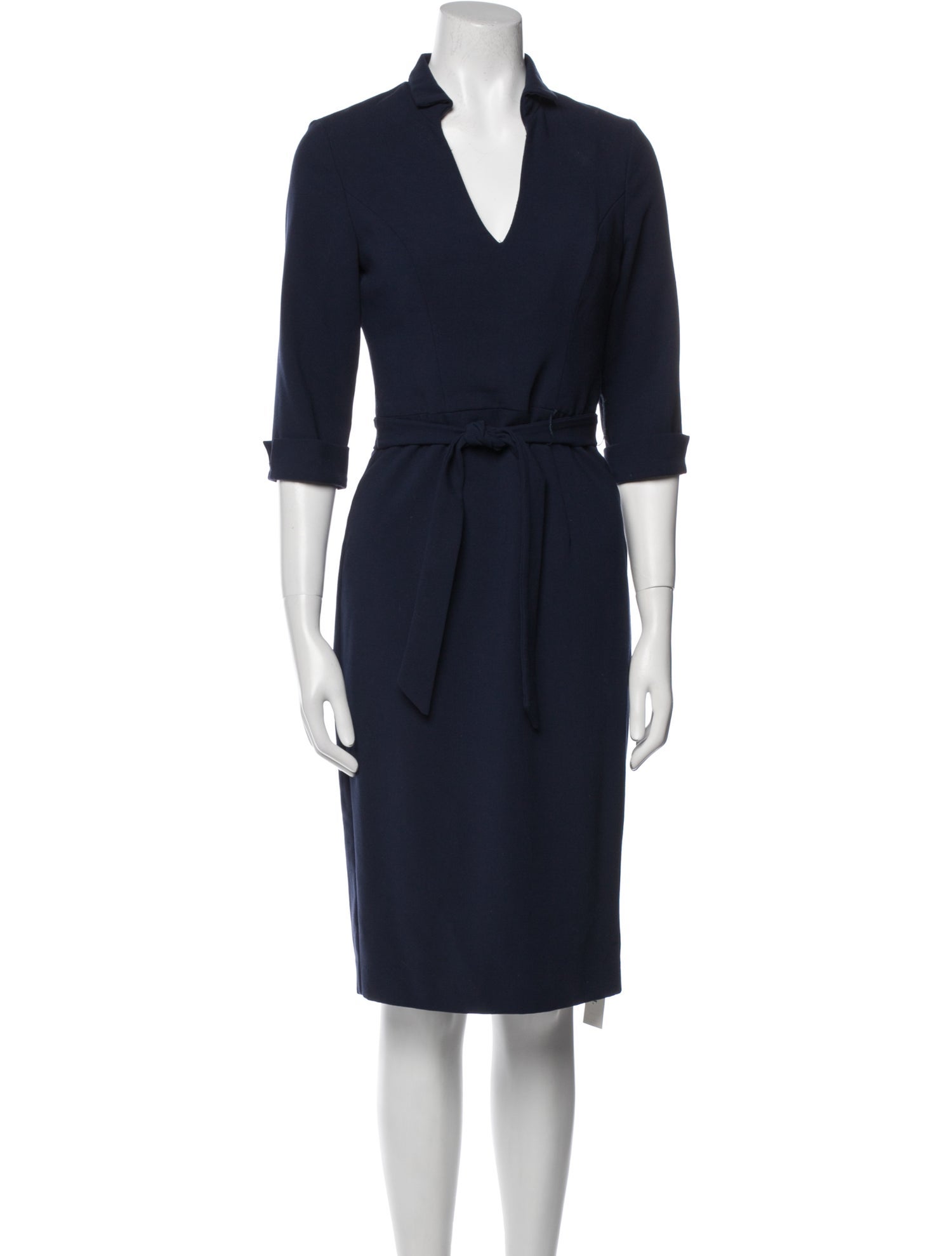 Black Halo V-Neck Knee-Length Dress