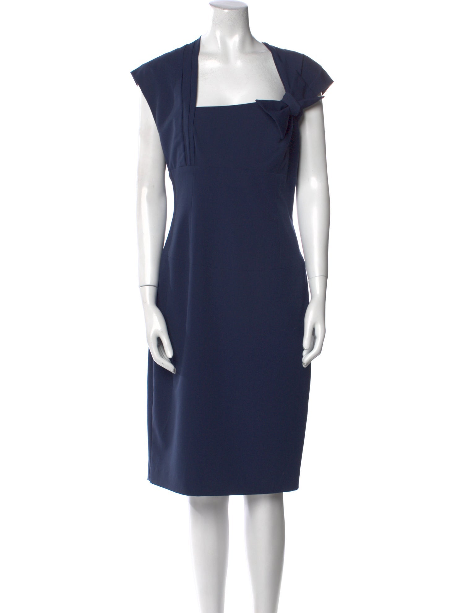 Black Halo Square Neckline Midi Length Dress