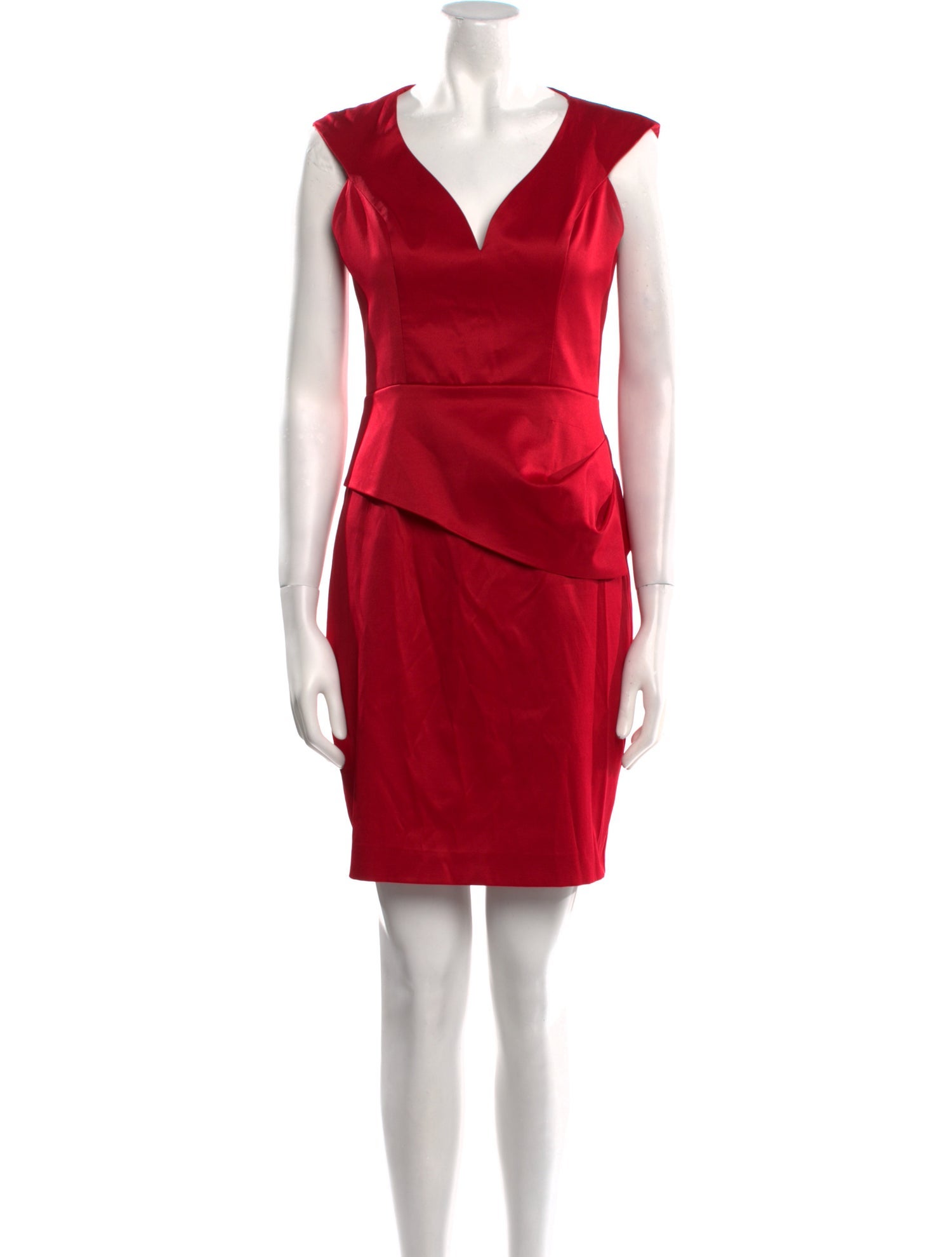 Black Halo V-Neck Mini Dress