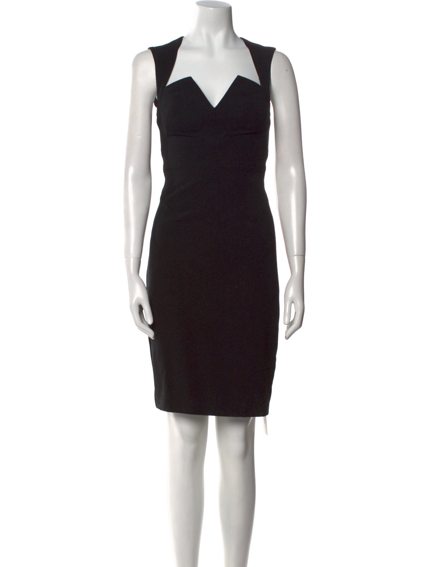 Black Halo V-Neck Knee-Length Dress