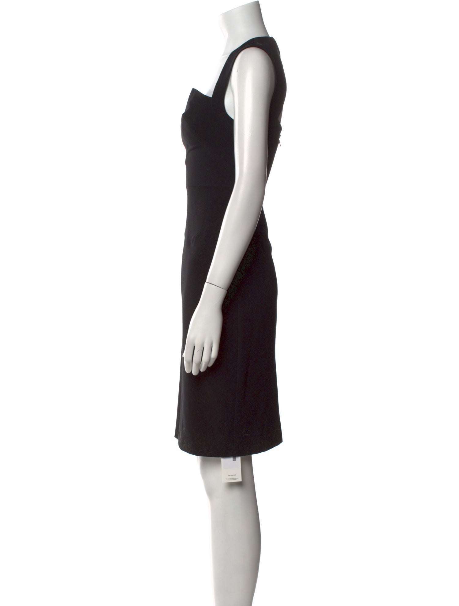 Black Halo V-Neck Knee-Length Dress