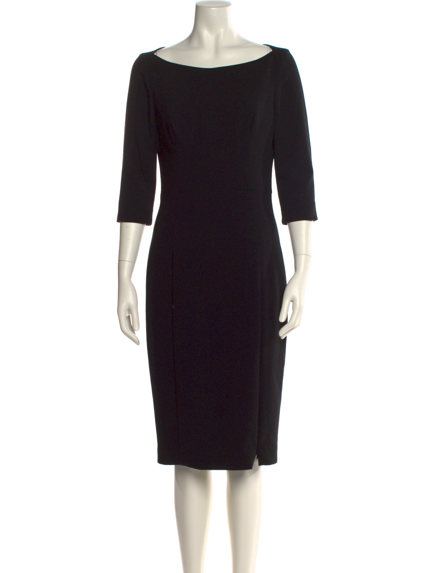 Black Halo Bateau Neckline Midi Length Dress