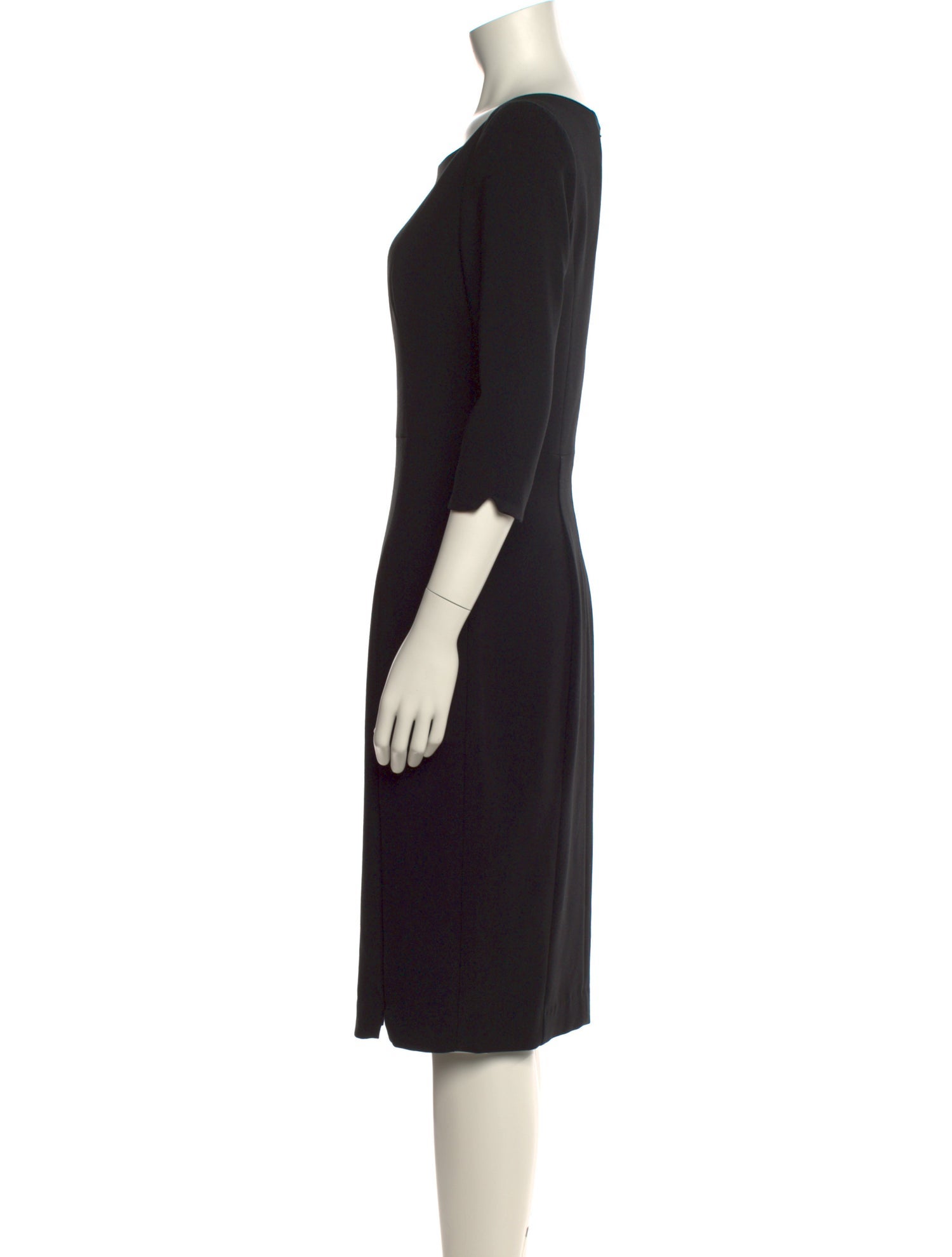 Black Halo Bateau Neckline Midi Length Dress