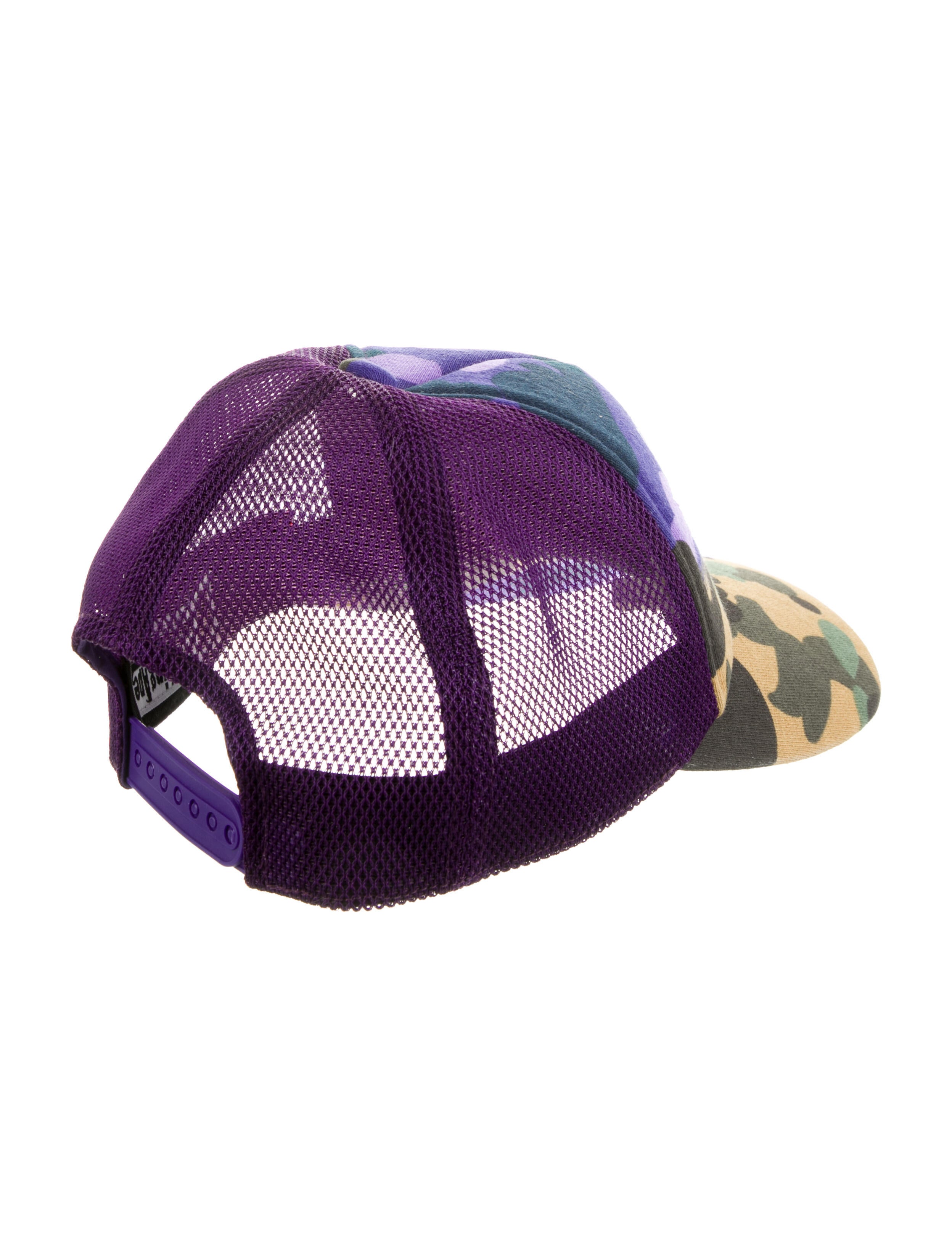 Bape x Heron Preston Logo Trucker Hat w/ Tags - Purple Hats