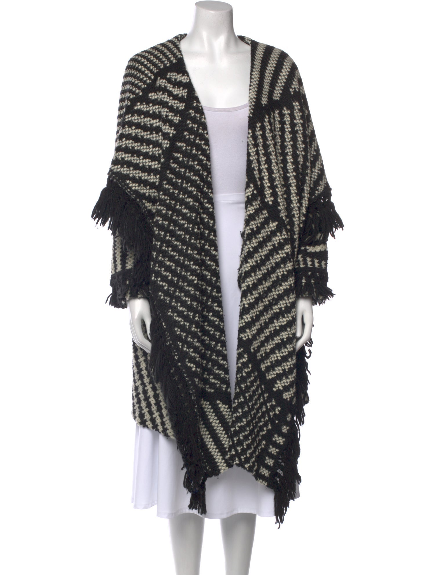 Biya by Johnny Was Printed Open Front Sweater