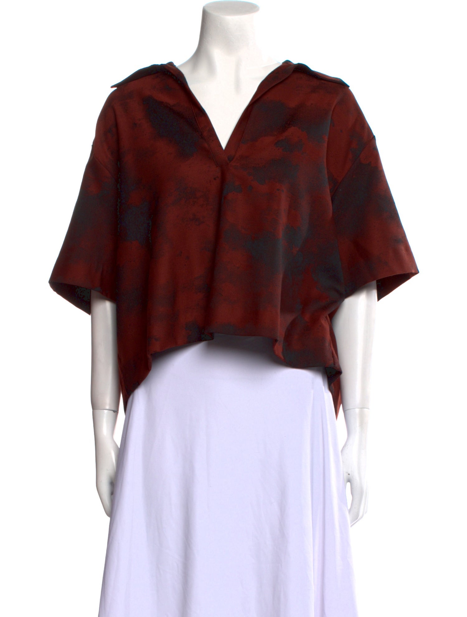 BITE Wool Tie-Dye Print Crop Top