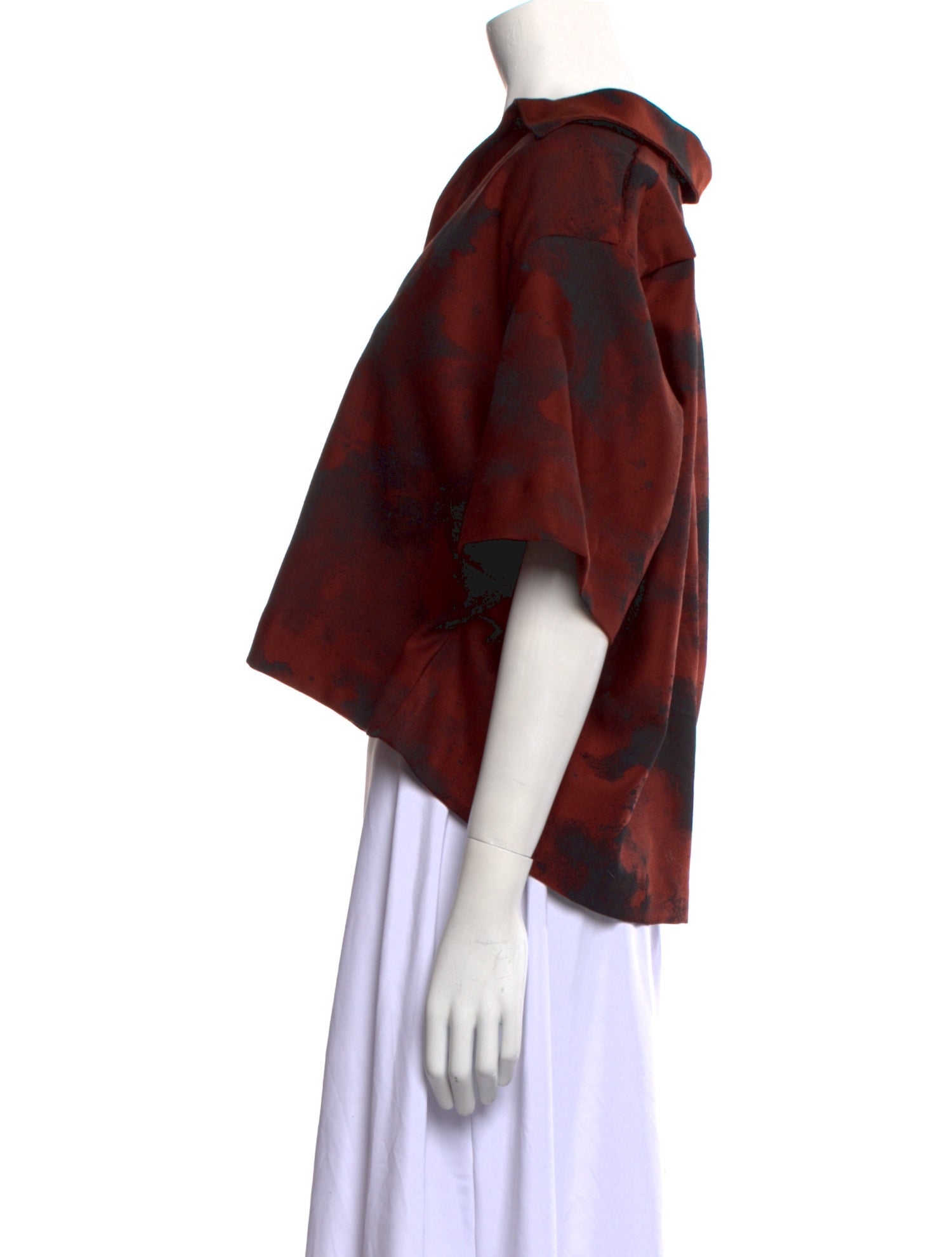 BITE Wool Tie-Dye Print Crop Top