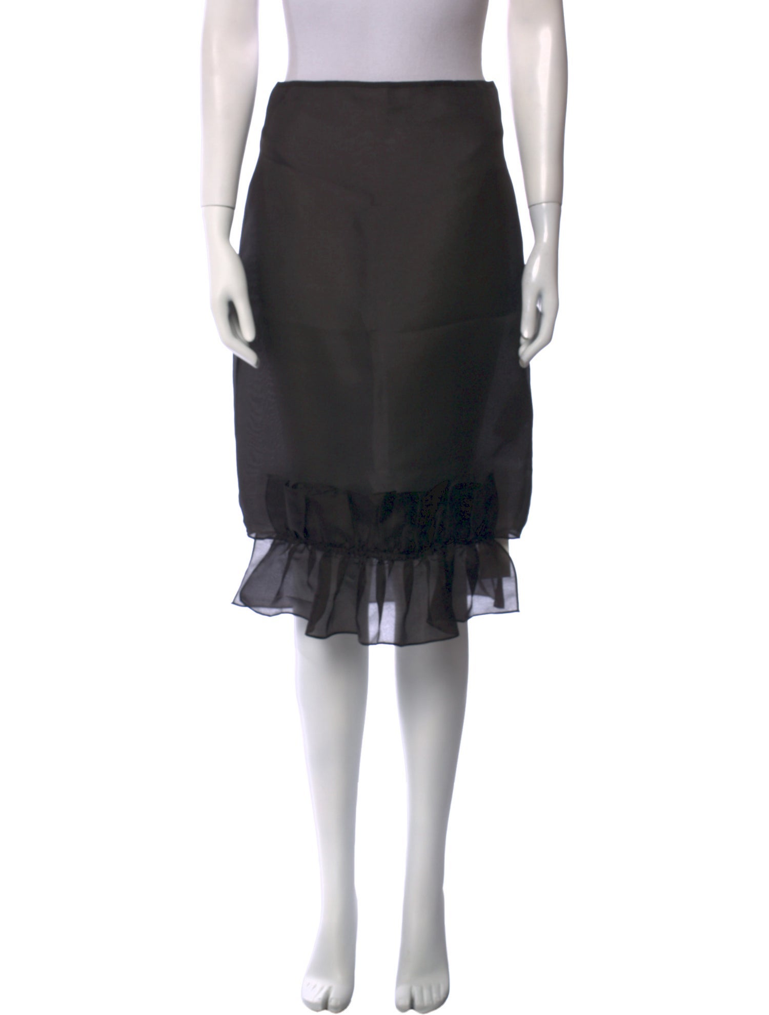 BITE Silk Knee-Length Skirt