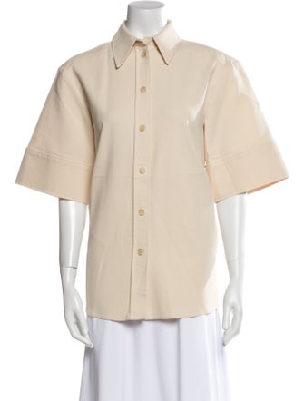 BITE Short Sleeve Button-Up Top