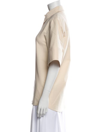 BITE Short Sleeve Button-Up Top