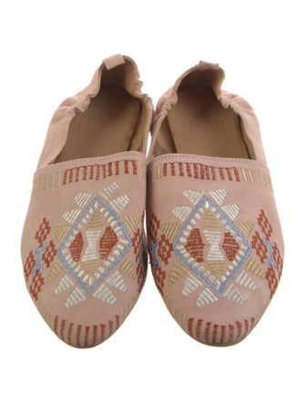 Bird Of Flight Suede Printed Ballet Flats