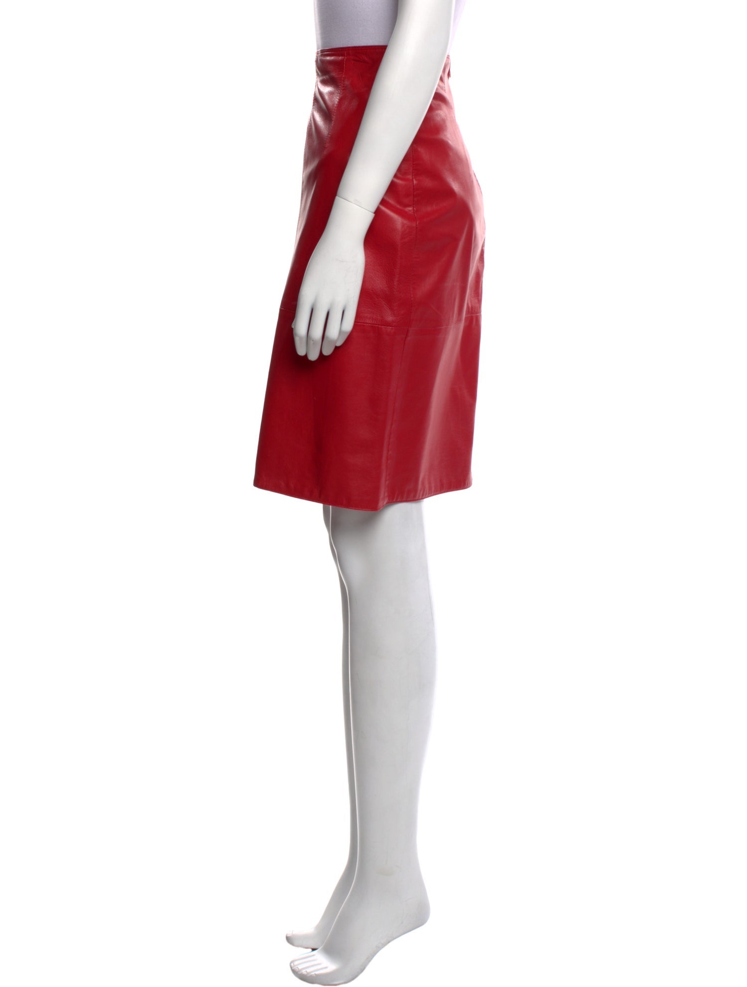 Begedor Italia Leather Knee-Length Skirt