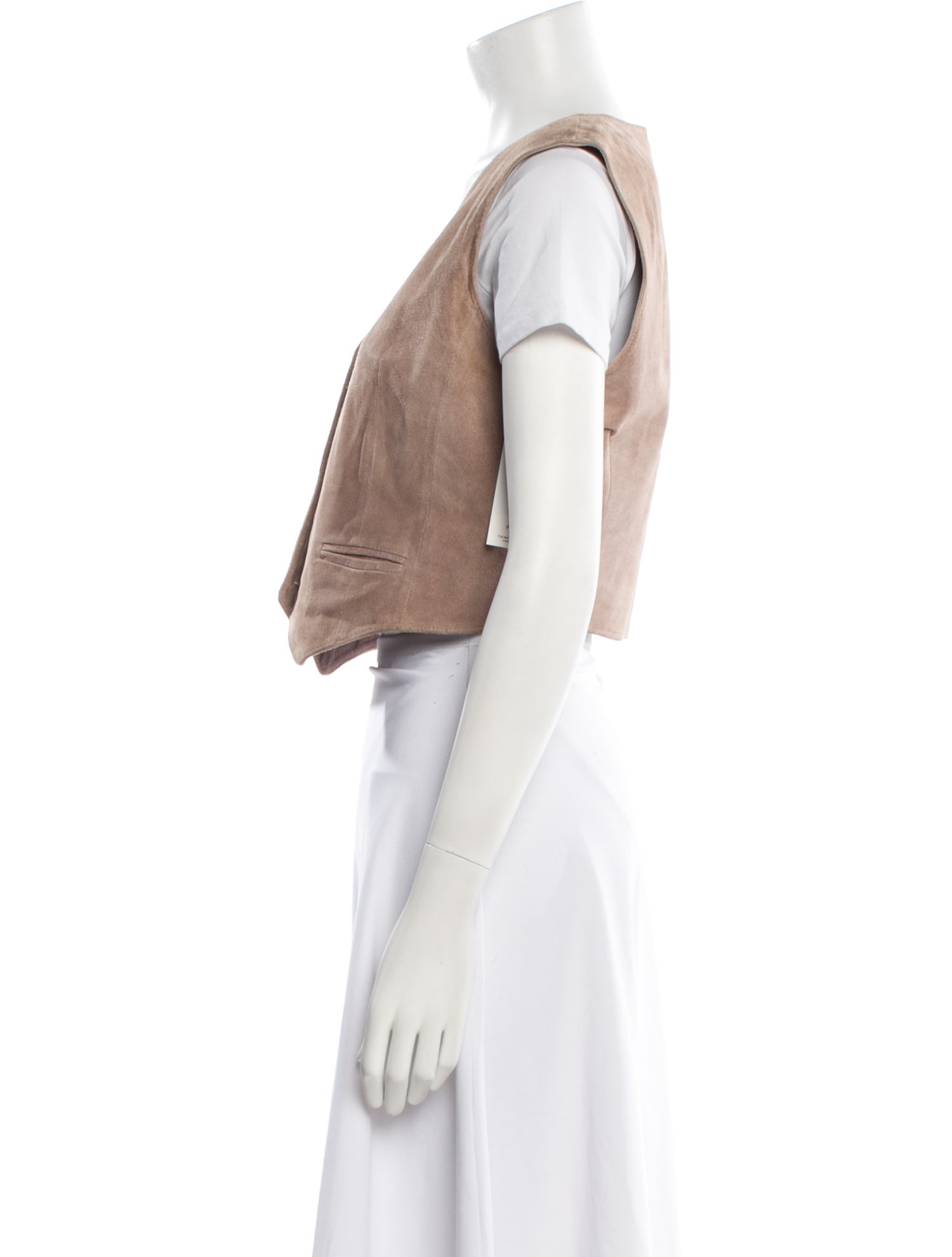 Begedor Italia Leather V-Neck Crop Top