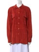 Begedor Italia Leather Long Sleeve Button-Up Top