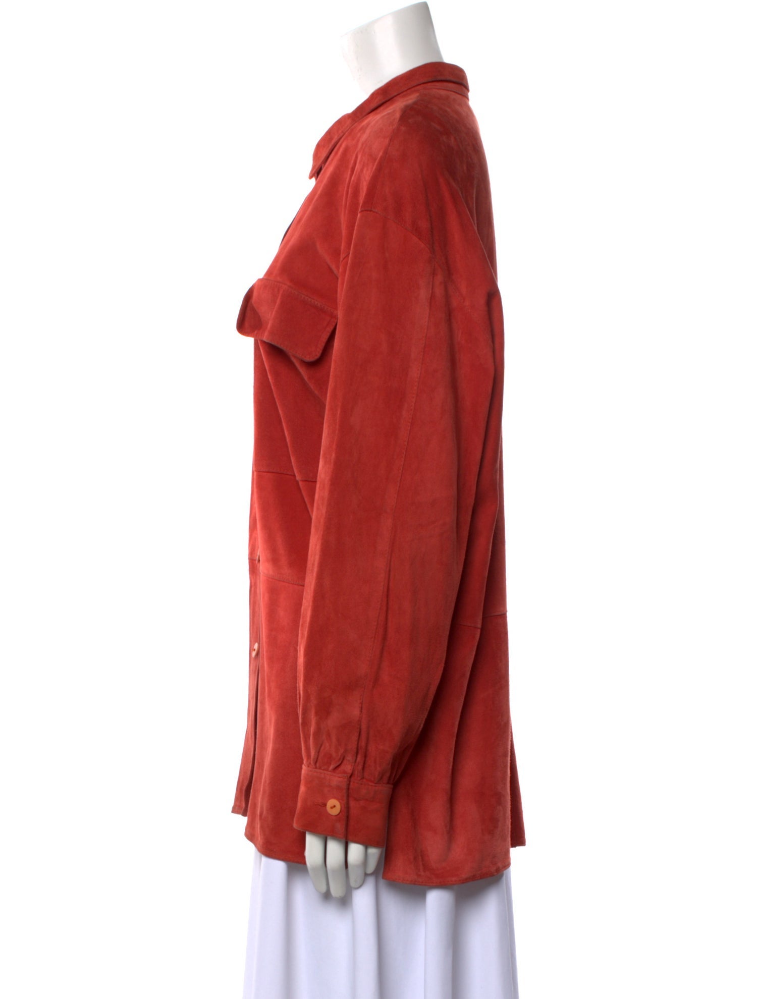 Begedor Italia Leather Long Sleeve Button-Up Top