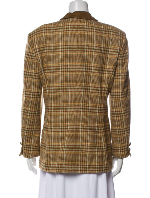 Begedor Italia Wool Plaid Print Blazer