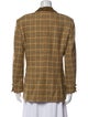 Begedor Italia Wool Plaid Print Blazer