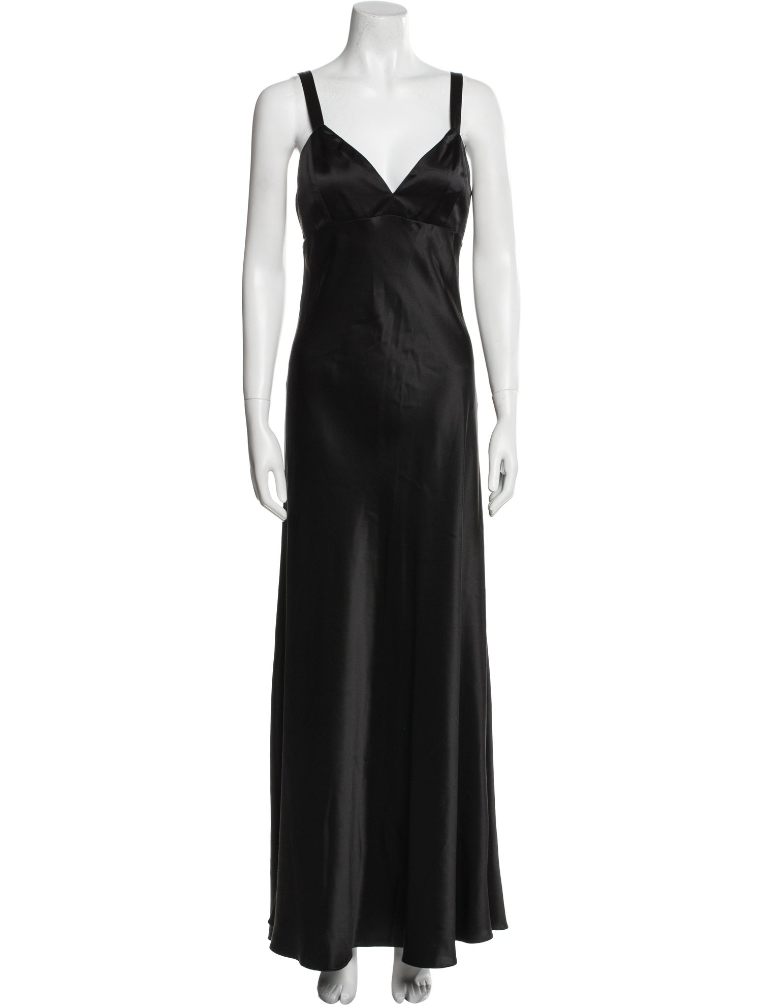 Black Iris Silk Long Dress