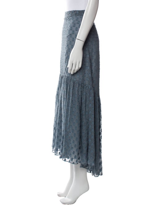 Black Iris Polka Dot Print Long Skirt