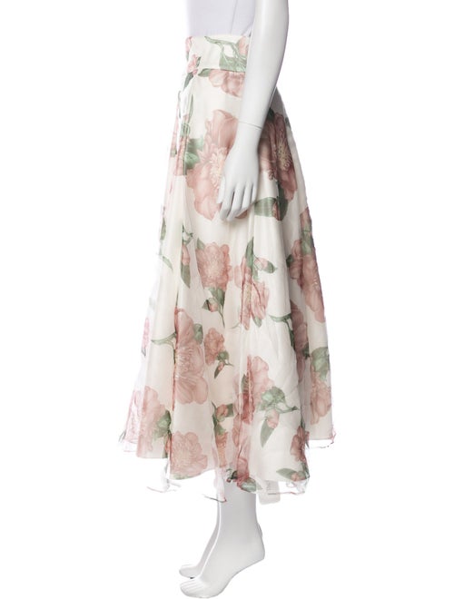 Black Iris Silk Midi Length Skirt