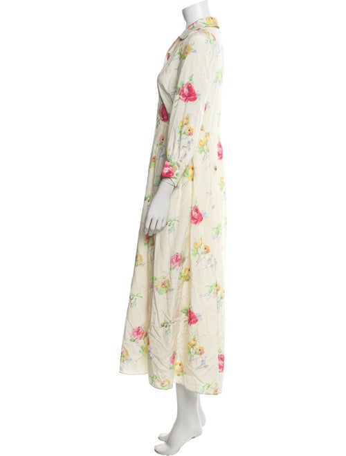 Black Iris Floral Print Long Dress