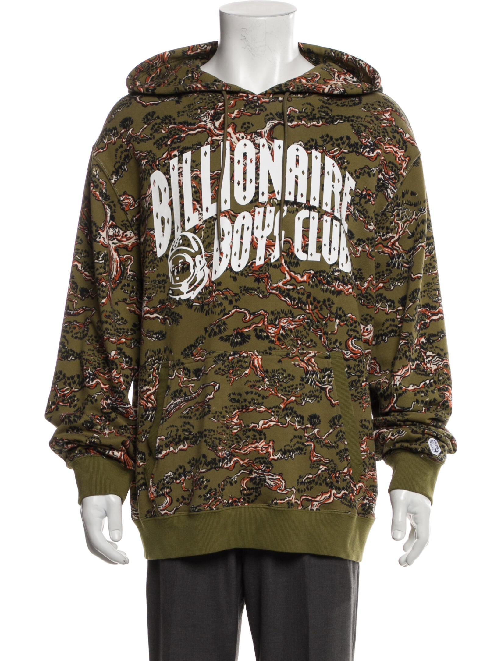 Billionaire Boys Club Printed Crew Neck Hoodie Green Sweatshirts