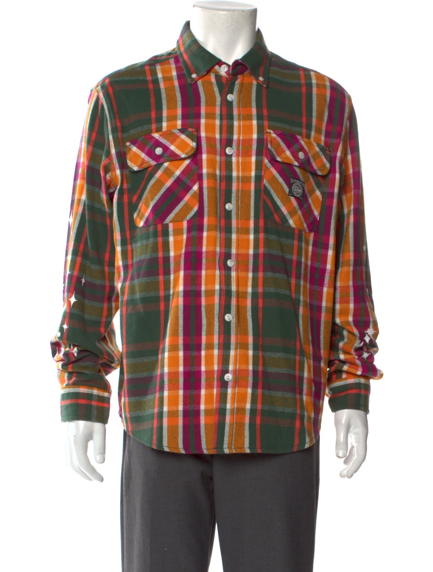 Billionaire Boys Club Plaid Print Long Sleeve Western Shirt