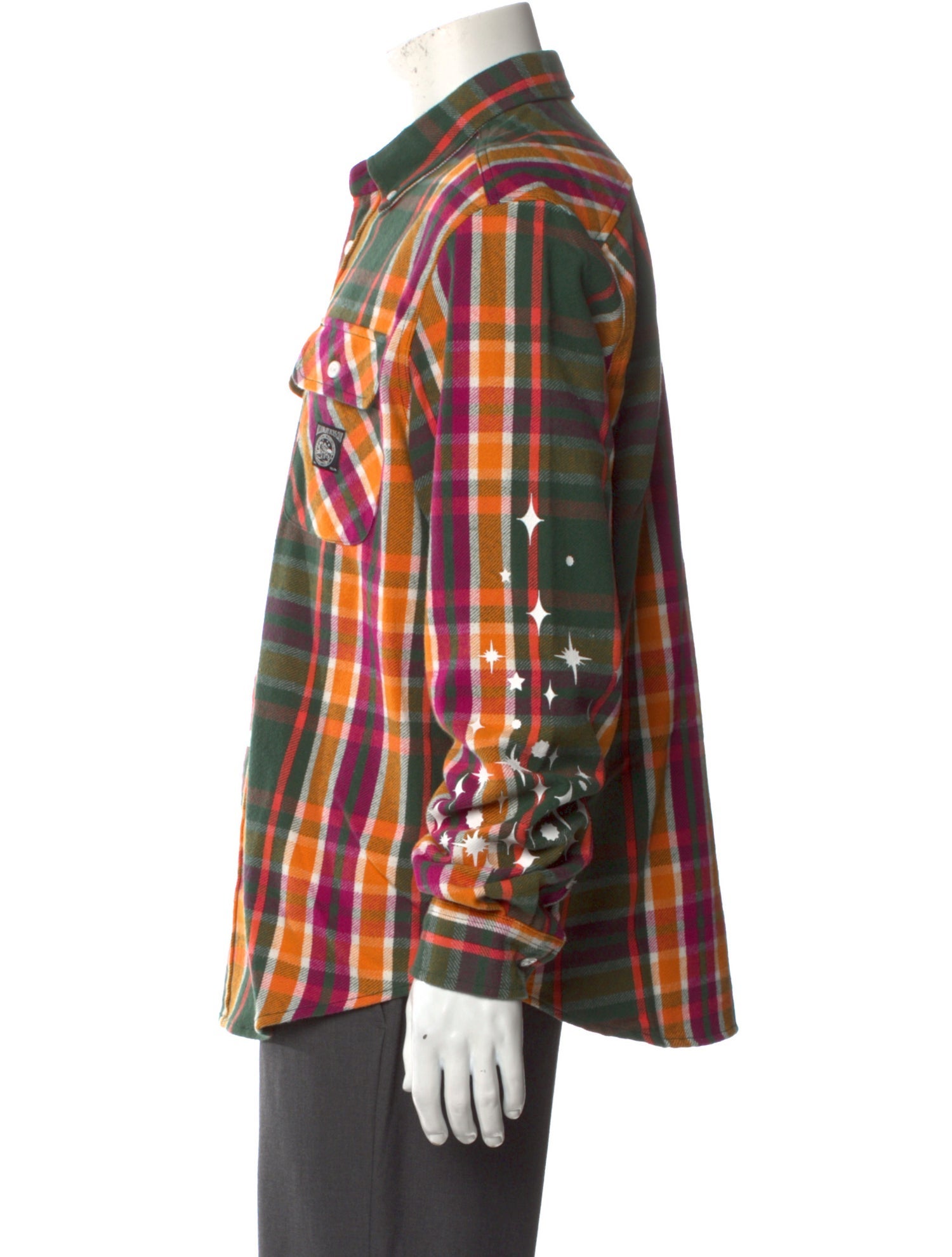 Billionaire Boys Club Plaid Print Long Sleeve Western Shirt