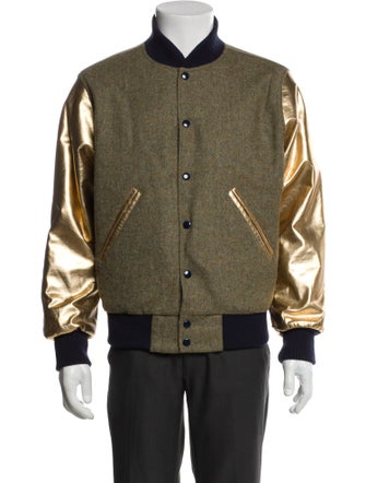 Billionaire Boys Club Wool Colorblock Pattern Bomber Jacket