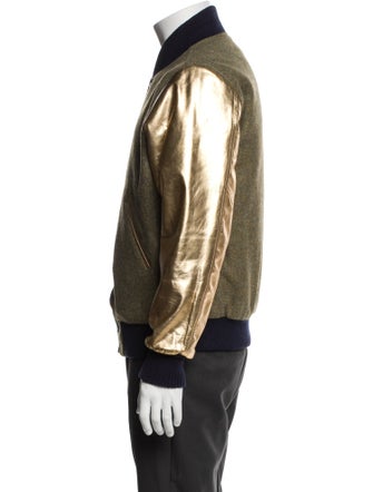 Billionaire Boys Club Wool Colorblock Pattern Bomber Jacket