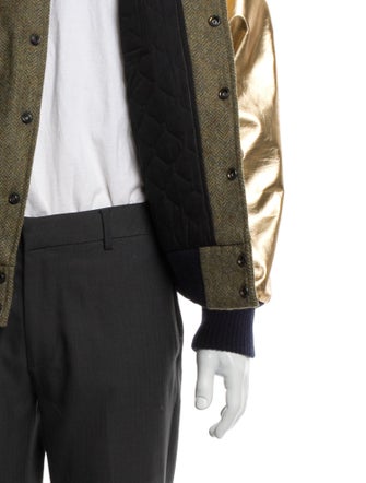 Billionaire Boys Club Wool Colorblock Pattern Bomber Jacket