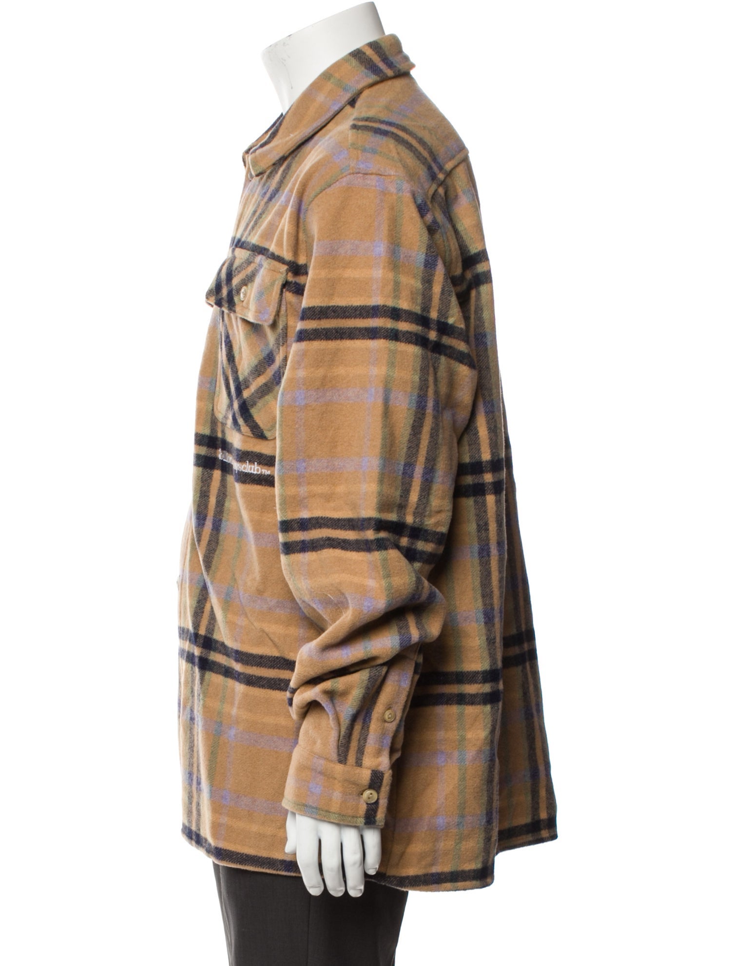 Billionaire Boys Club Wool Plaid Print Trucker Jacket