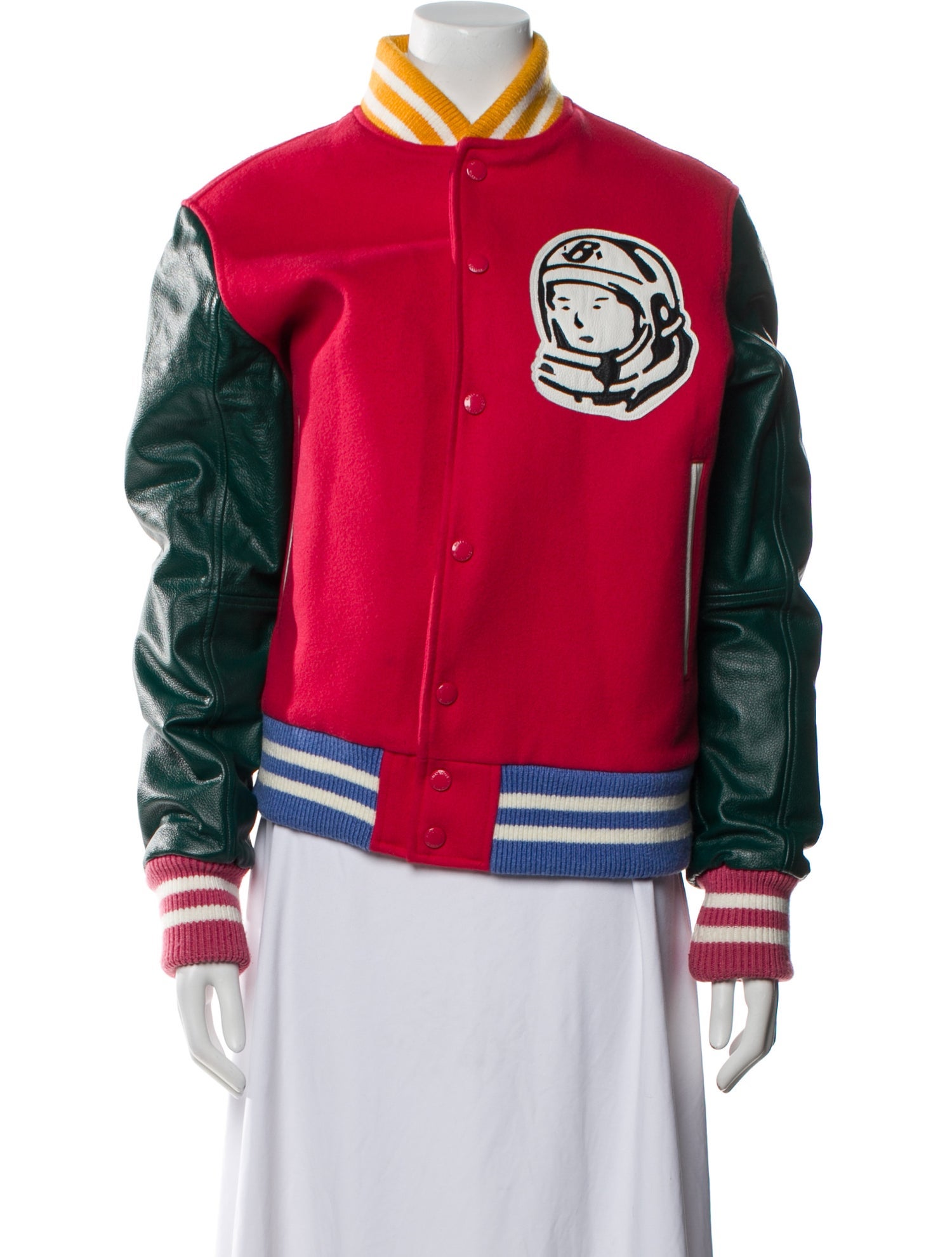 Billionaire Boys Club Wool Colorblock Pattern Bomber Jacket