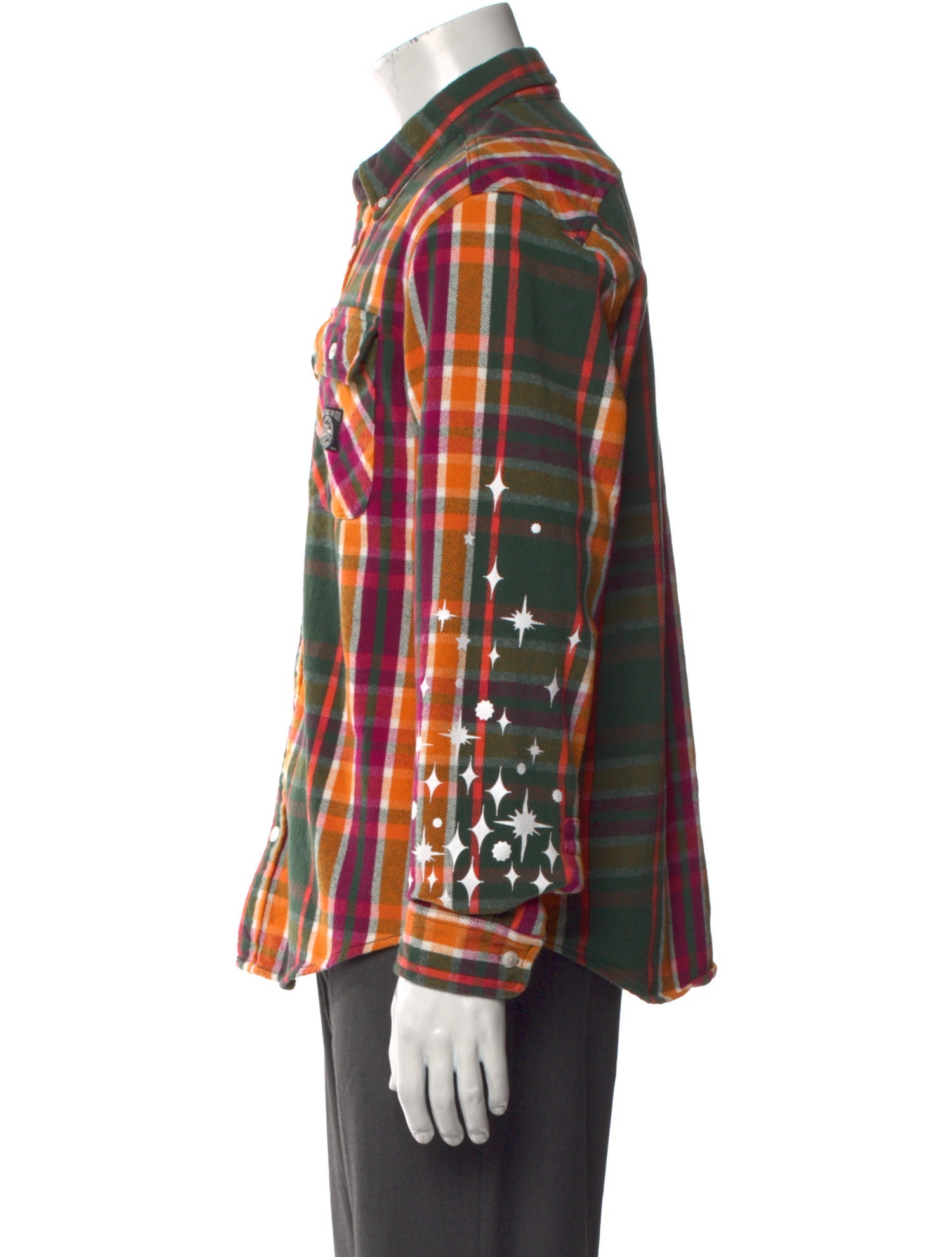 Billionaire Boys Club Plaid Print Long Sleeve Western Shirt