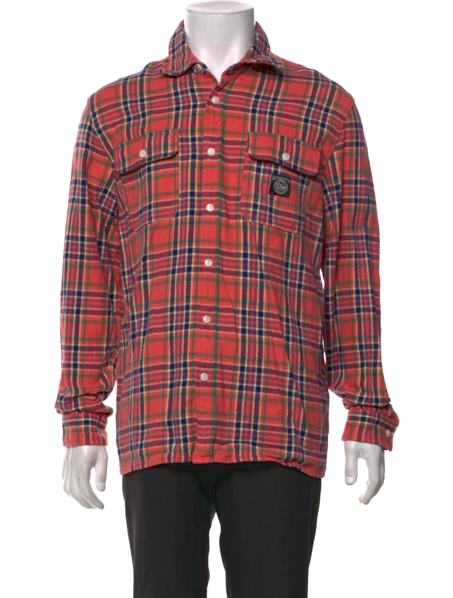 Billionaire Boys Club Plaid Print Long Sleeve Western Shirt