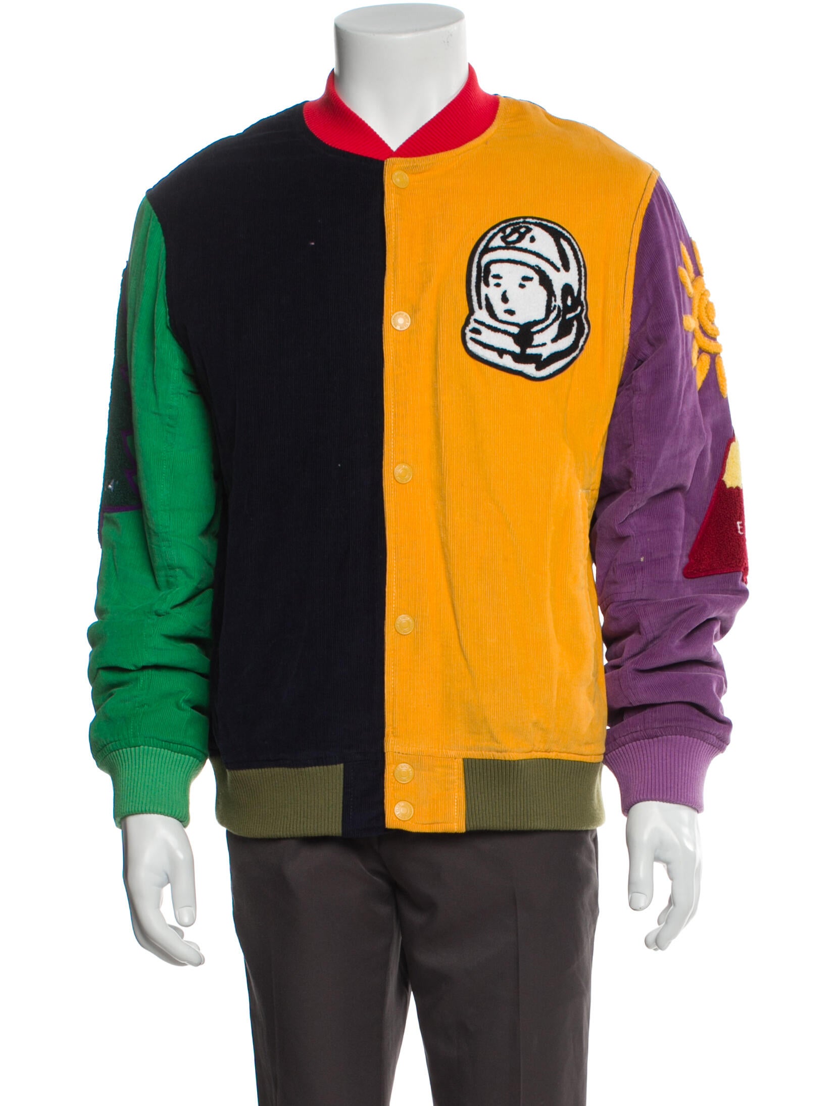 Billionaire Boys Club Colorblock Pattern Bomber Jacket