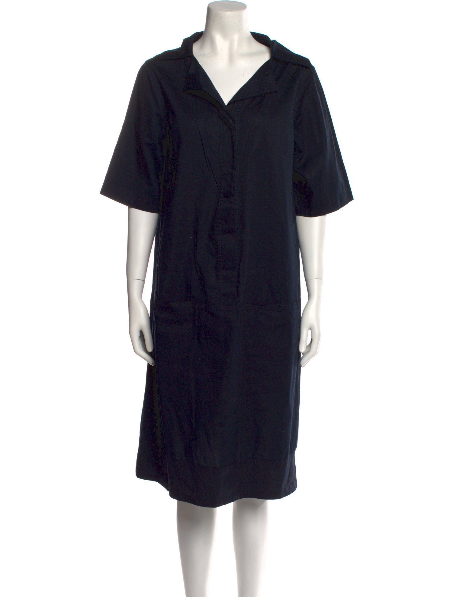 BIGIO Collection V-Neck Midi Length Dress