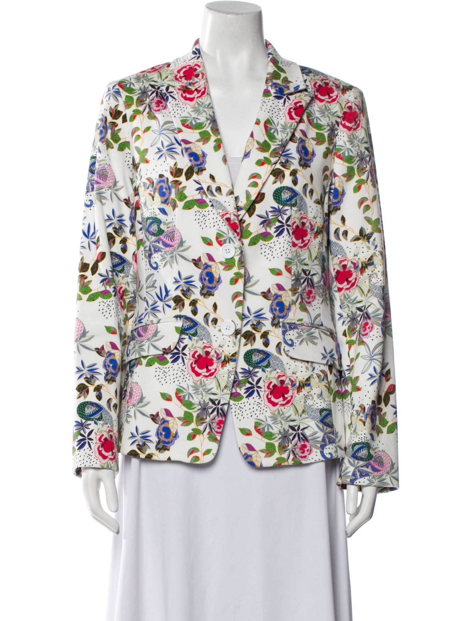 BIGIO Collection Floral Print Blazer