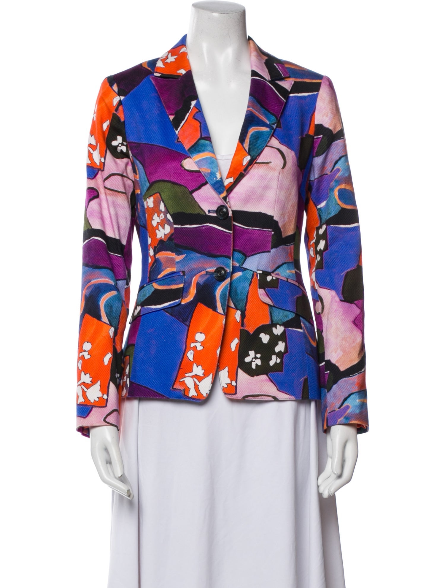 BIGIO Collection Floral Print Blazer
