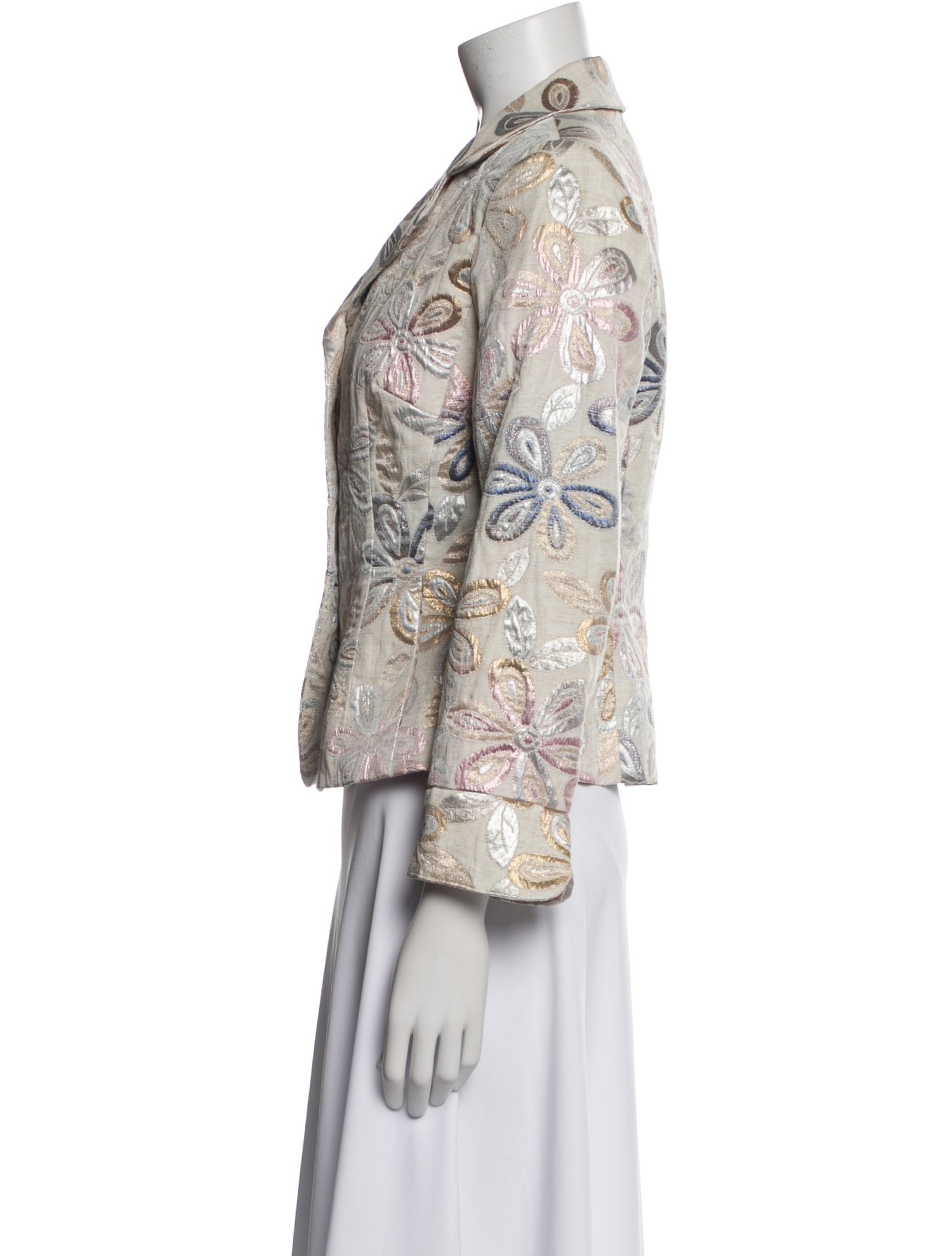 BIGIO Collection Floral Print Blazer