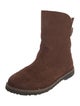 Birkenstock Suede Fur Trim Moto Boots