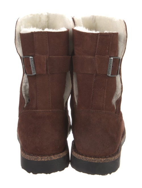 Birkenstock Suede Fur Trim Moto Boots