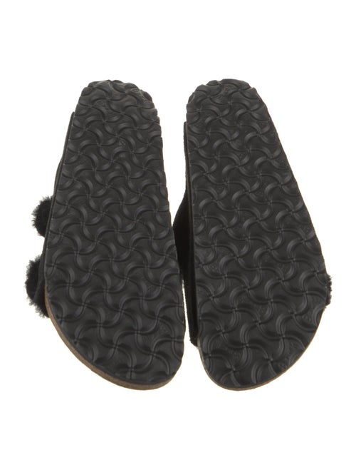 Birkenstock Suede Fur Trim Mules