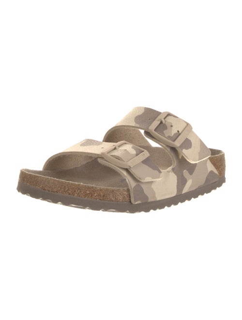 Birkenstock Leather Camouflage Print Slides