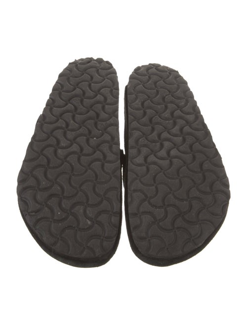 Birkenstock Suede Fur Trim Mules