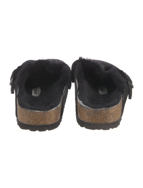 Birkenstock Suede Fur Trim Mules